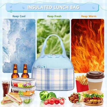 Дитячий рюкзак для дівчаток: рюкзак у стилі Kawaii, велика місткість (3-в-1, блакитний)