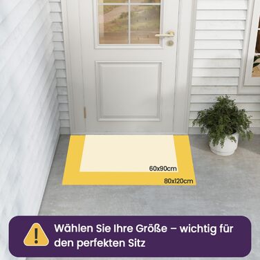 Килимок для дому та вулиці DEXI, 60x90 см, колір вугільний, антиковзаючий, водонепроникний