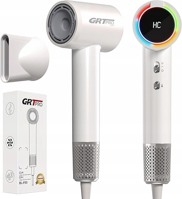 Фен для волосся GRT PRO 2200W з дифузором, білий