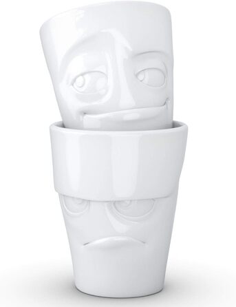 Fiftyeight TV Mug Set, 2-Piece Set, Mischievous/Grumpy, Porcelain, White, 350 ml, T012701