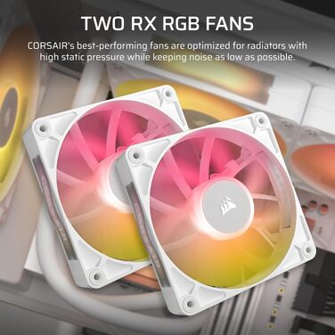 Рідинне охолодження процесора Corsair iCUE LINK Titan 360 RX LCD (Білий) — FlowDrive, 3x 120мм RGB вентилятори, сумісність з Intel LGA 1851/1700 та AMD AM5/AM4, AIO