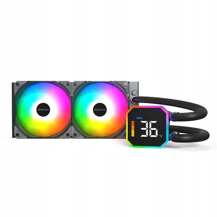 Система рідинного охолодження Montech HyperFlow Digital 240 Black AIO
