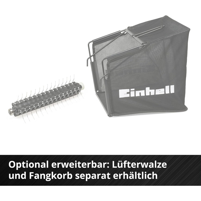 Einhell Battery-Powered Scarifier-Aerator GC-SC 36/31 Li-Solo Power X-Change (Lithium-Ion, 36 V, 31 cm working width, 3-in-1 combo, ball-bearing roller with 8 blades, without battery and charger)