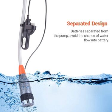 Portable Outdoor Camping Shower with Battery-Powered Pump for Garden, Beach