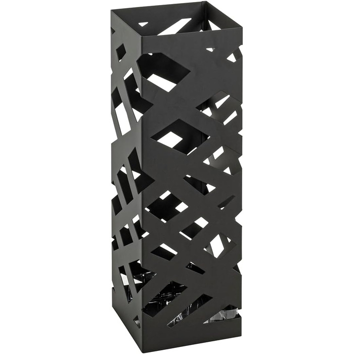 Підставка для парасольки HAKU Möbel, чорна, метал, 16x48x16 см, сучасний стиль