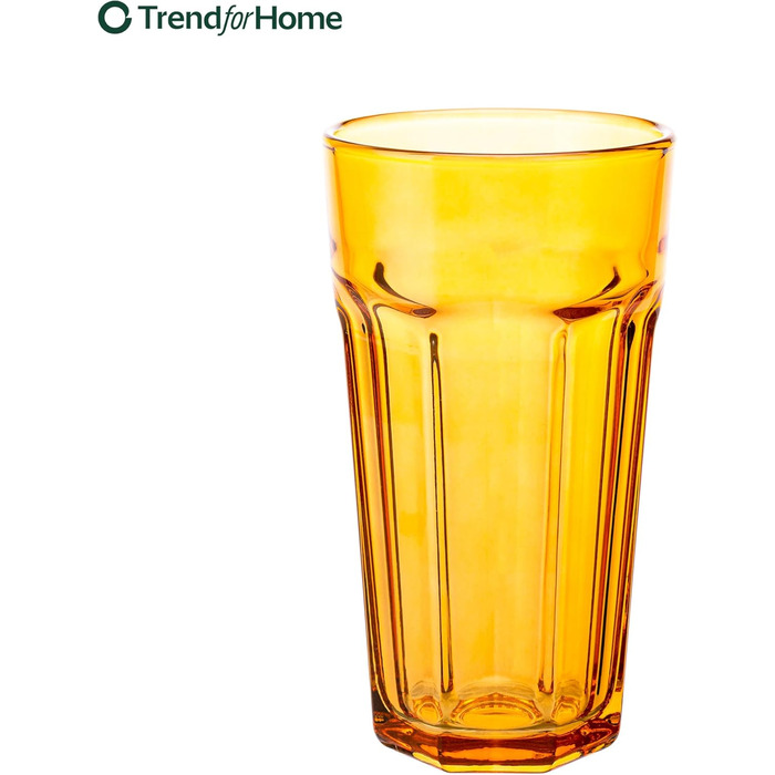 Gigi Rainbow Blast Mix Large Drinking Glasses 700 ml Cocktail Glasses, Set of 6 Iced Coffee Glasses, Large Long Drink Glasses XXL Colorful Glasses Lemonade Glasses Juice Glasses Smoothie Glasses