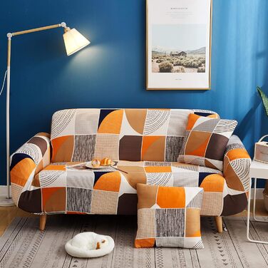 SDINAZ Sofa Covers Sofa Cover 3 Seater Adjustable Elastic Stretch Couch Cover Sofa Slipcover Printed Sofa Cover Protective Covers