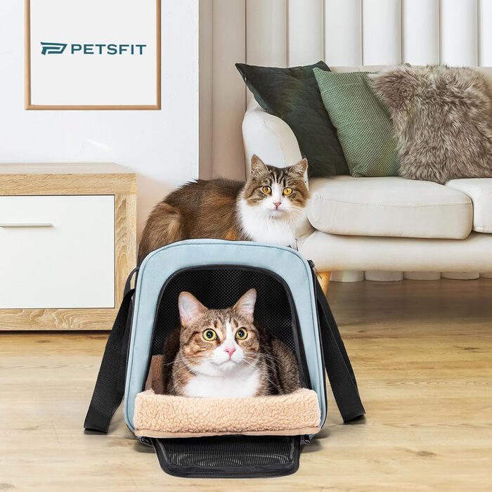 Транспортна переноска для кота/собаки Petsfit - складана переноска для авто, 45x28x28 см, зелена