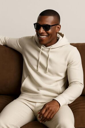 Худі Leif Nelson Slim Fit для чоловіків: стильний капюшонний світшот з довгим рукавом, бежевий (M)