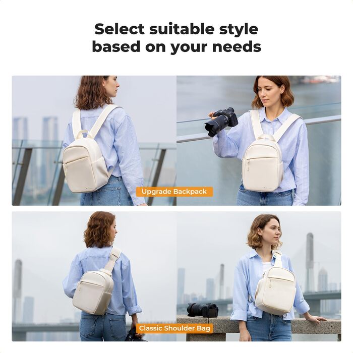 Рюкзак для камери K&F Concept - компактний, для DSLR, з регульованим ременем, для повсякденного використання, роботи та подорожей, колір: темно-зелений (бежевий)