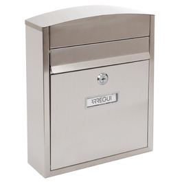 Поштовий ящик ARREGUI Compact E5731 сталевий оцинкований, білий (нержавіюча сталь), розмір S (DIN A5), настінний, водонепроникний, з табличкою для імені, 2 ключі, легкий монтаж