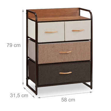 Relaxdays Drawer Шафа vers. Конструкцій