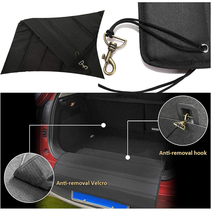 Захист для багажника автомобіля для собак, килимок у багажник, вологостійкий, стійкий до подряпин та розривів, 80x64 см (сірий)