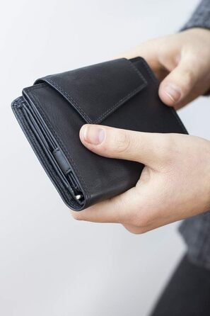 LEAS Ladies' Exchange in portrait format with RFID protection, genuine leather, black Ladies' Collection