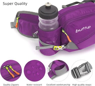 Спортивна поясна сумка-бананка для собак: тренування, велоспорт, піші прогулянки, біг. Великий об'єм, для чоловіків та жінок, колір: фіолетовий