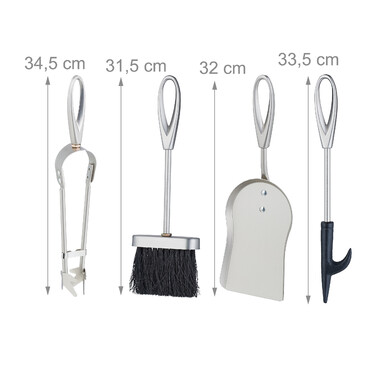 Relaxdays 5-Piece Fireplace Set