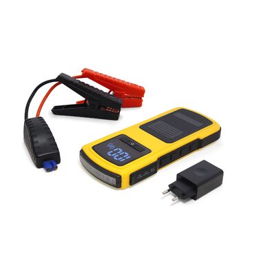 Бустер для авто MAXTOOLS JS500 2200A 22Ah — Пусковий пристрій (Jump Starter) для 12V дизельних та бензинових двигунів, Powerbank з LED-ліхтарем та USB