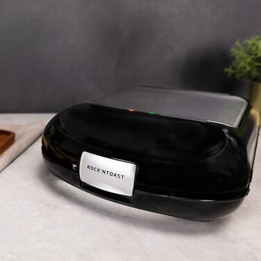 Сендвічниця Cecotec Rock'nToast Family Waffle: 1500W, 4 вафлі, антипригарне покриття, 180° поворот, швидкий нагрів, нержавіюча сталь, індикатор температури, рівномірне підсмажування, для сендвічів та вафель
