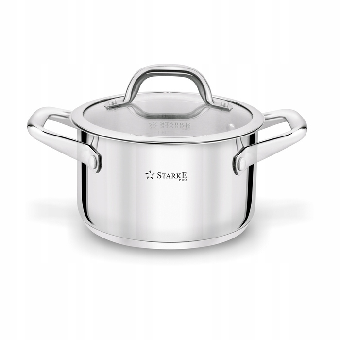 Набір посуду Starke Pro Treviso 10 предметів: каструлі для індукції та газу, сковорода та пароварка