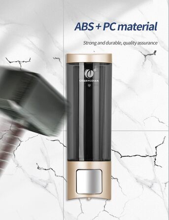 Механічний дозатор мила CHUANGDIAN для стін, 200 мл, білий (Einfach Gold)