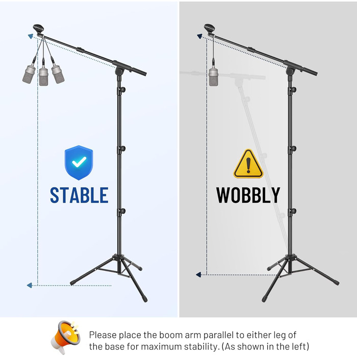 Стійка для мікрофона Cahaya CY0239: металева, портативна, з чохлом для вокалу, виступів, весіль та вулиці