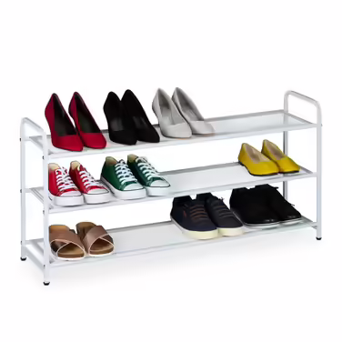 Relaxdays Metal Shoe Rack for 12 Pairs of Shoes