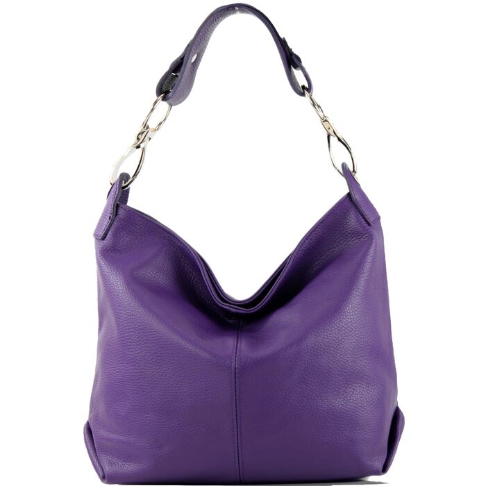 Сумка жіноча шкіряна Modamoda T168 через плече, ручної роботи, Італія (Violett)