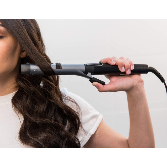 Стайлер для локонів Remington Pro Soft Curl [25mm] CI6525: цифровий, з LCD-дисплеєм, 130-220°C, керамічне покриття, 4-х рівневий захист, антистатичний, для м'яких локонів середнього розміру