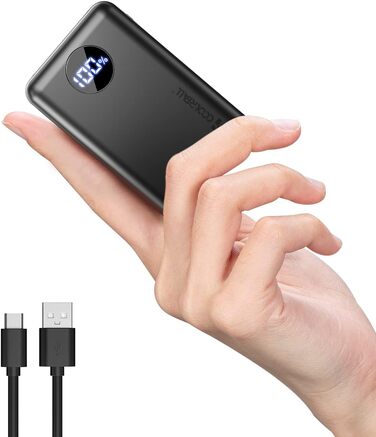 Power Bank Coolreall 20000mAh з LED дисплеєм та швидкою зарядкою (22,5W PD, QC4.0), сірий