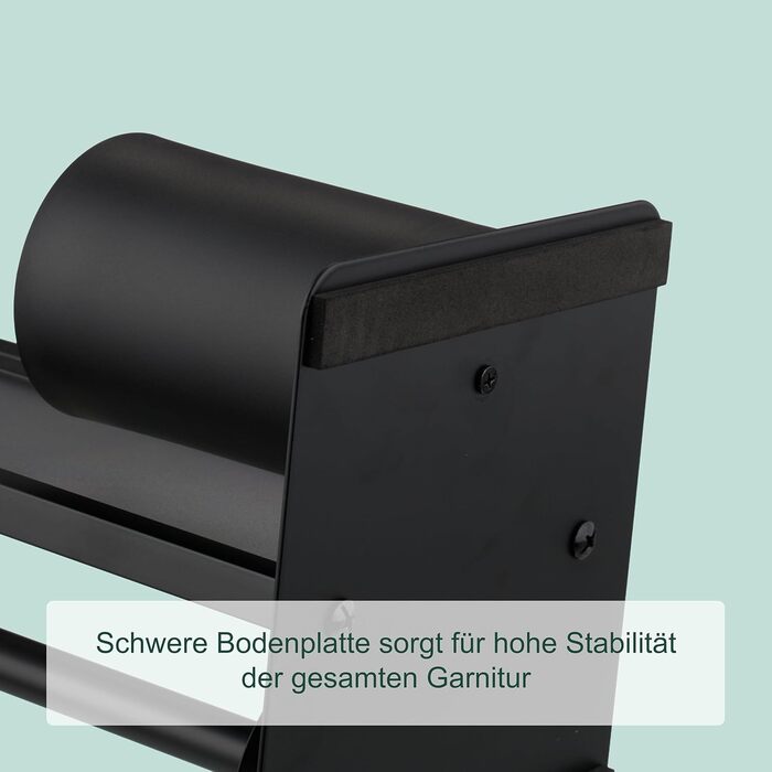 Набір для туалету Relaxdays: тримач туалетного паперу, щітка, відсік для рулонів, білий/натуральний колір