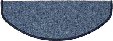 Сходинкові килимки Casa Pura London, 15 шт., 11 кольорів, міцне кріплення, стабільна кутова рейка, світло-блакитний (напівкруглий)