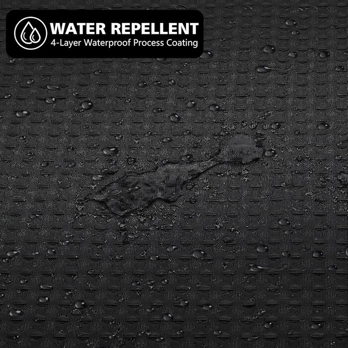 Штора для душу миюча текстильна поліестер 180x180 см чорна з кільцями (1 шт.)