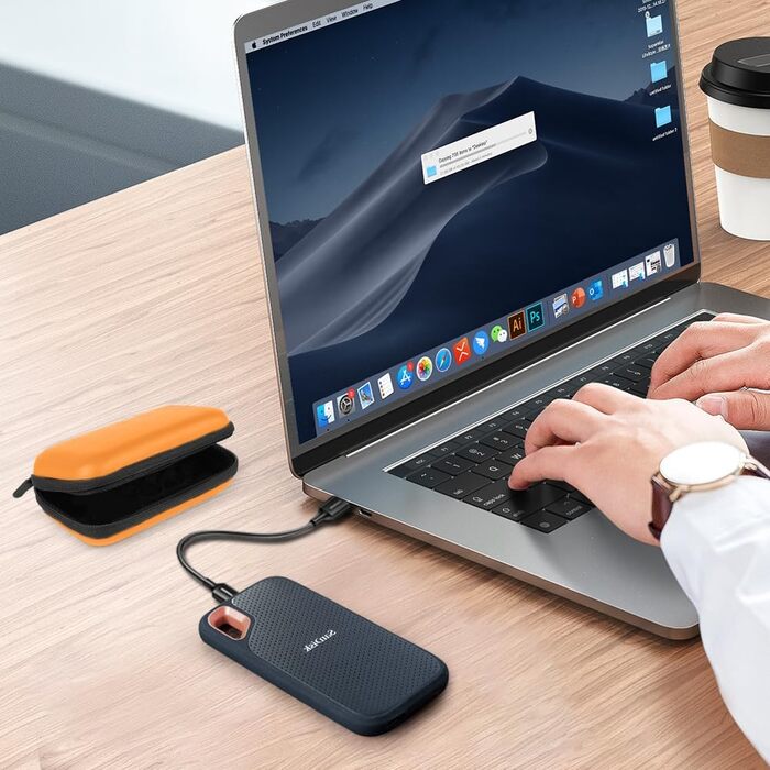 Органайзер для кабелів та гаджетів: універсальна дорожня сумка для USB-кабелів, Powerbank та USB-накопичувачів (Помаранчевий)