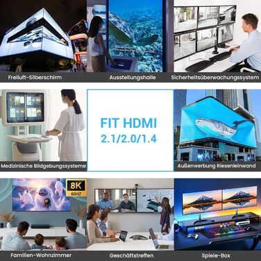 HDMI 2.1 кабель Etseinri 2 метри, 48Gbps, 4K 240Hz, 8K, eARC, HDCP2.3, HDR, Dolby Atmos, Vision для моніторів, телевізорів, проекторів, чорний