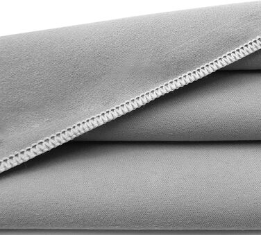 Набір рушників Leeyunbee з мікрофібри (2 шт.) - 160x80 см + 80x40 см, швидковисихаючі, для спорту, подорожей, пляжу (світло-сірий)