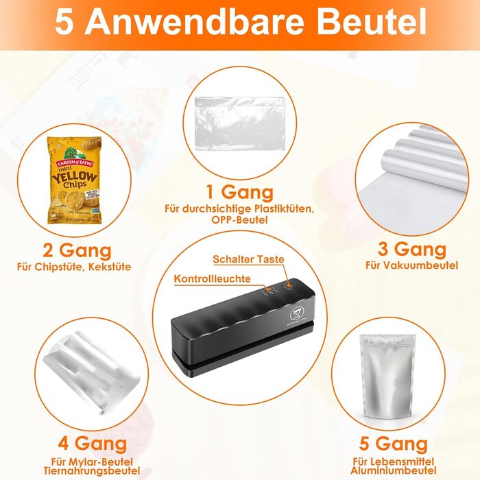 Портативний фольгозварювач Rawhui Mini з 5 режимами - для пакування чіпсів та снеків