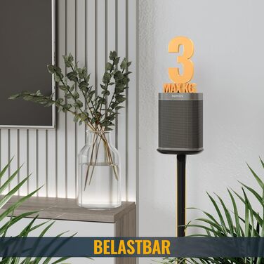 Підставка для колонок RICOO LH054-F (1 шт.) з кабельною організацією для Sonos One, One SL, Play:1. Стабільна підставка, бокс-фут, для колонок Sonos