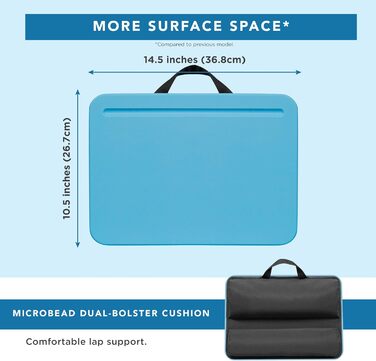 LAPGEAR Підставка для ноутбука на колінах, 15 дюймів, блакитний колір, Style Nr. 43109