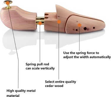logei® 1 Pair High-Quality Cedarwood Shoe Stretcher Shoe Widener