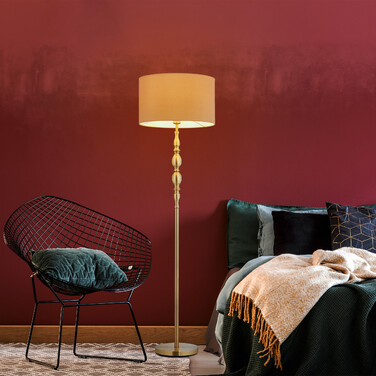 Relaxdays Standing Lamp Living Room Beige
