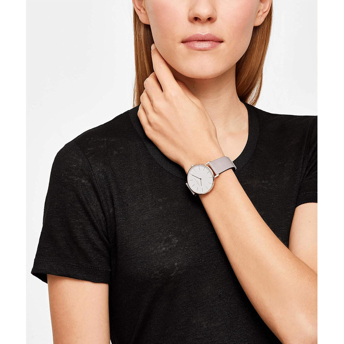 Жіночий годинник Liebeskind Berlin – 38 мм, кварцовий годинник з шкіряним ремінцем, водонепроникність 5ATM, стильний рожево-золотий колір