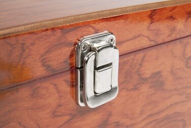 Набір аксесуарів для бару BRUBAKER 6-в-1 з ящиком для вина - дизайн з благородного дерева - набір сомельє з нержавіючої сталі з виливальником + пробкою + термометром для вина + кільцем від крапель - подарунковий набір сріблястого кольору