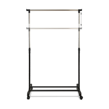 Adjustable Rolling Clothes Rack