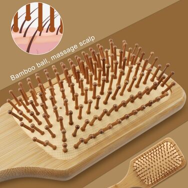 Набір дерев'яних гребінців з бамбука (3 шт.) для волосся: чоловічих, жіночих, дитячих, густого, довгого, хвилястого волосся