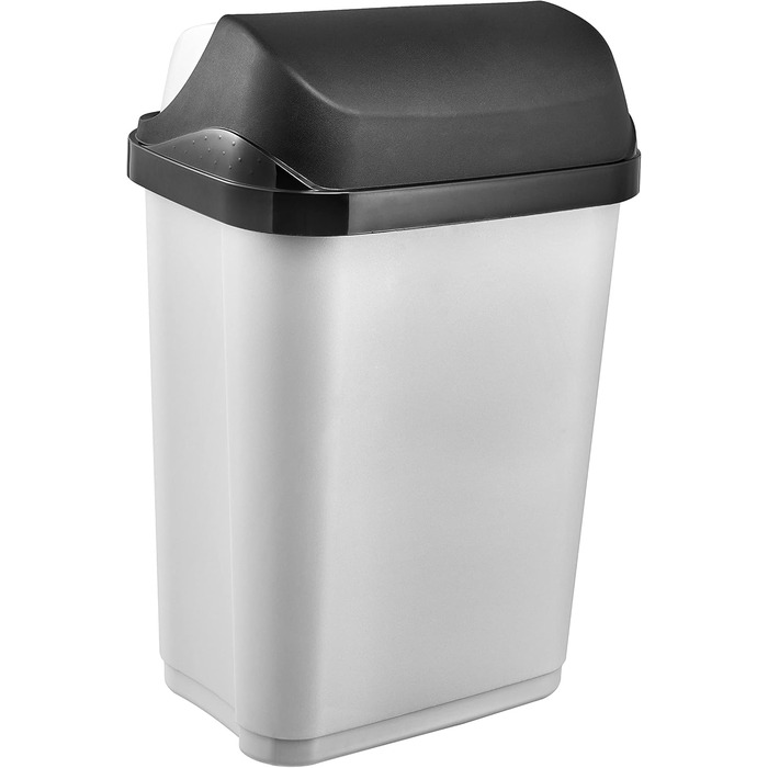Відро для сміття Keeeper Rasmus з роликовим кришкою, 10 л, Hellsilber (сріблястий)