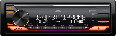 JVC KD-X482DBT автомобільна магнітола з USB, DAB+, Bluetooth, Alexa, 4x50 Вт, чорна, підсвічування, AUX, 3 Pre-Out, саундпроцесор