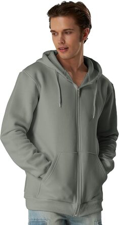 Світшот з капюшоном Smith & Soo для чоловіків – спортивна куртка, світшот з довгими рукавами, фітнес, тренування, худі, сірий (M)