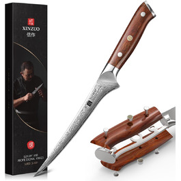 material: damascus steel + rosewood