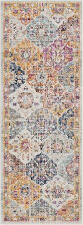 Килим Livabliss Sicily Vintage 120x170 см - вітальня, їдальня, спальня, етнічний стиль, блакитний, гірчичний, чорний, сірий