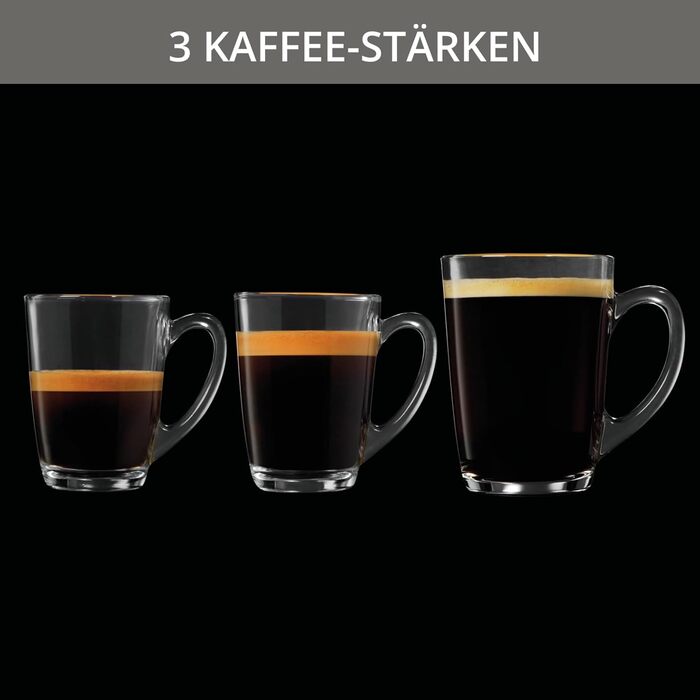 Krups Arabica Picto Fully Automatic Coffee Machine, Milk Frother, 2-Cup Function, Rotary Control, Easy Cleaning, Coffee Machine, Black, EA810870 Black Single